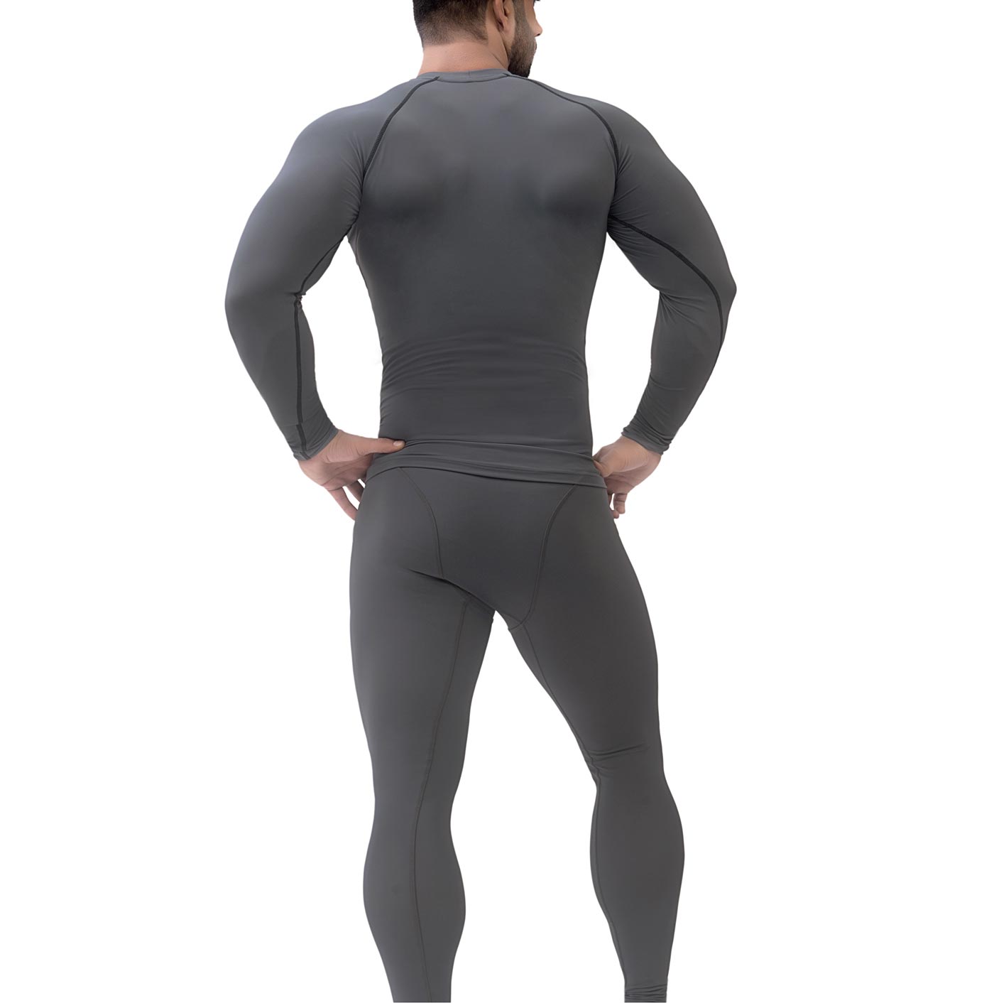 Nylon Compression Pant and Full Tights For Men (Dark Grey