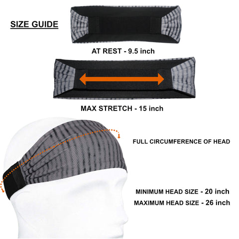 Sports Headband For Men and Women (Geo Red/Blue)
