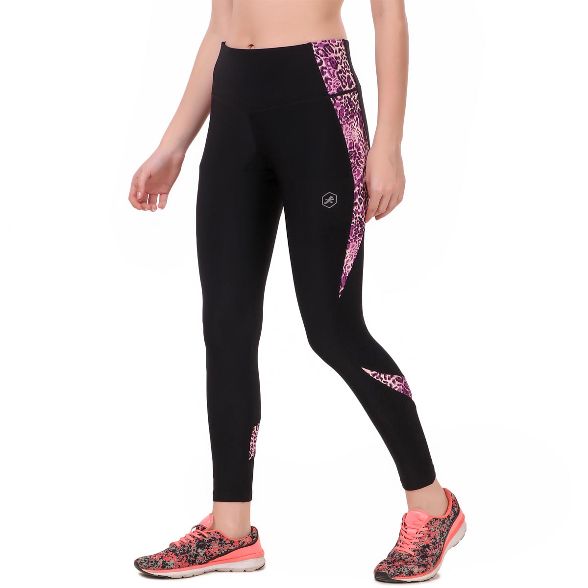 Performance Legging Tights For Women (Leopard Violet)