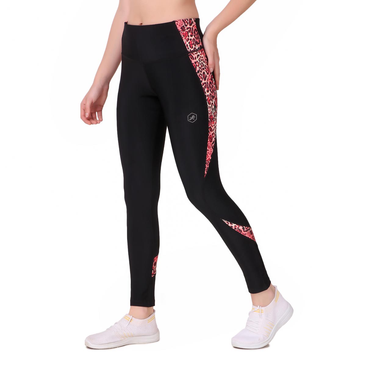 Performance Legging Tights For Women (Leopard Red)