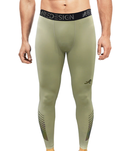 ReDesign Nylon Multi-Color Reflective Compression Pant (Light Grey)